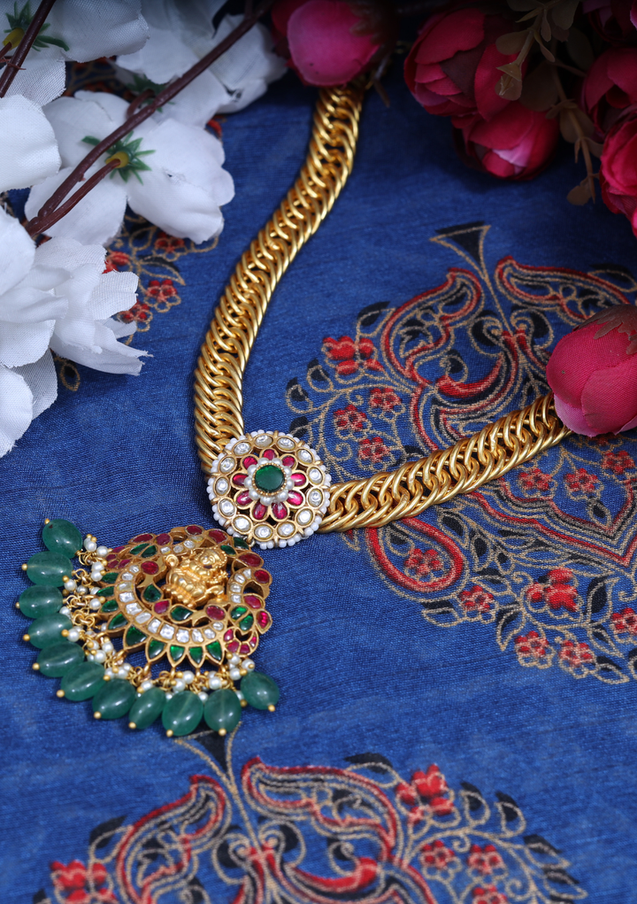 Devi Jadau Kundan Lakshmi Motif Necklace