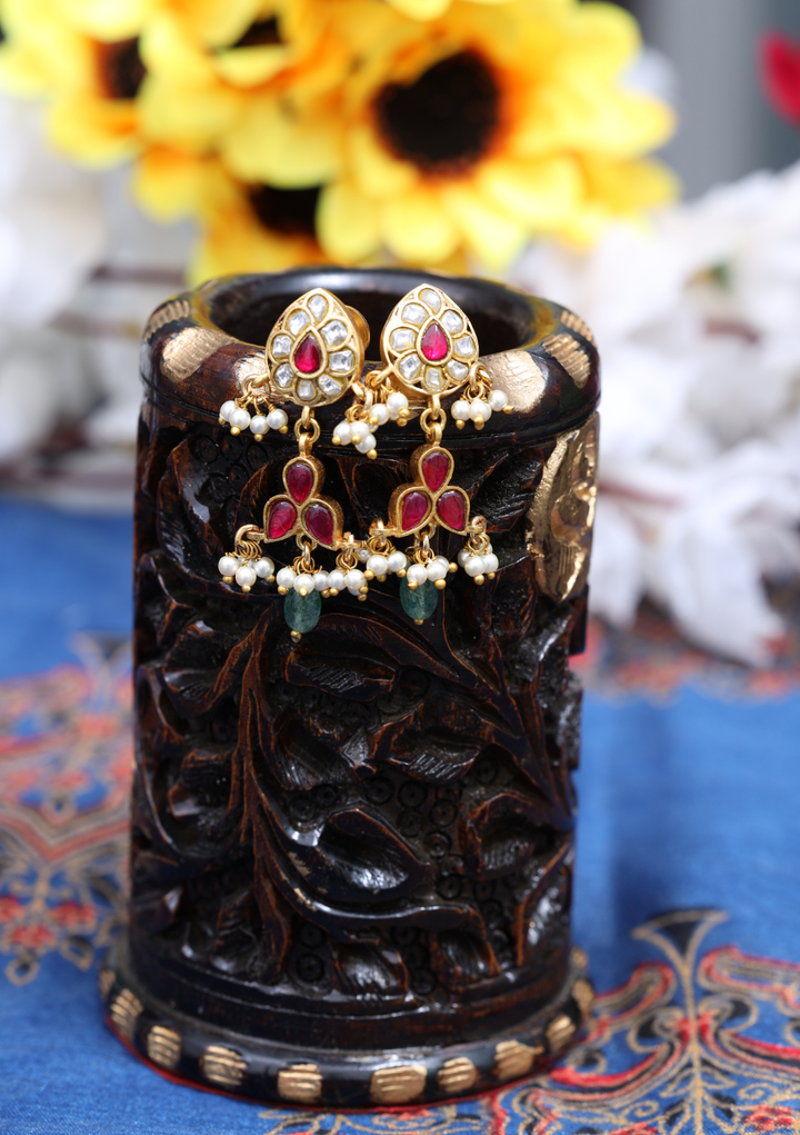 Baagh Jadau Kundan Earrings