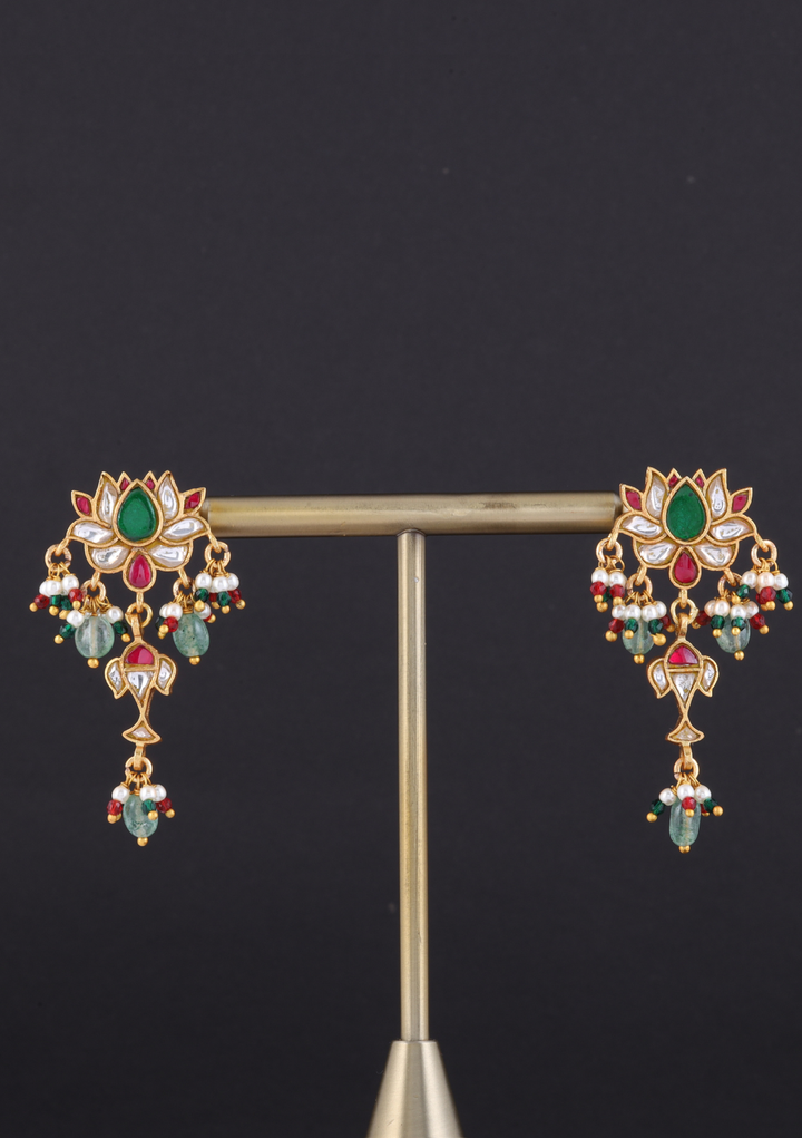 Kamal Jadau Kundan Latkan Earrings