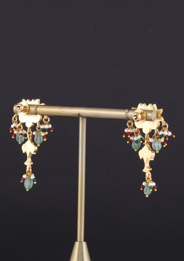 Kamal Jadau Kundan Latkan Earrings