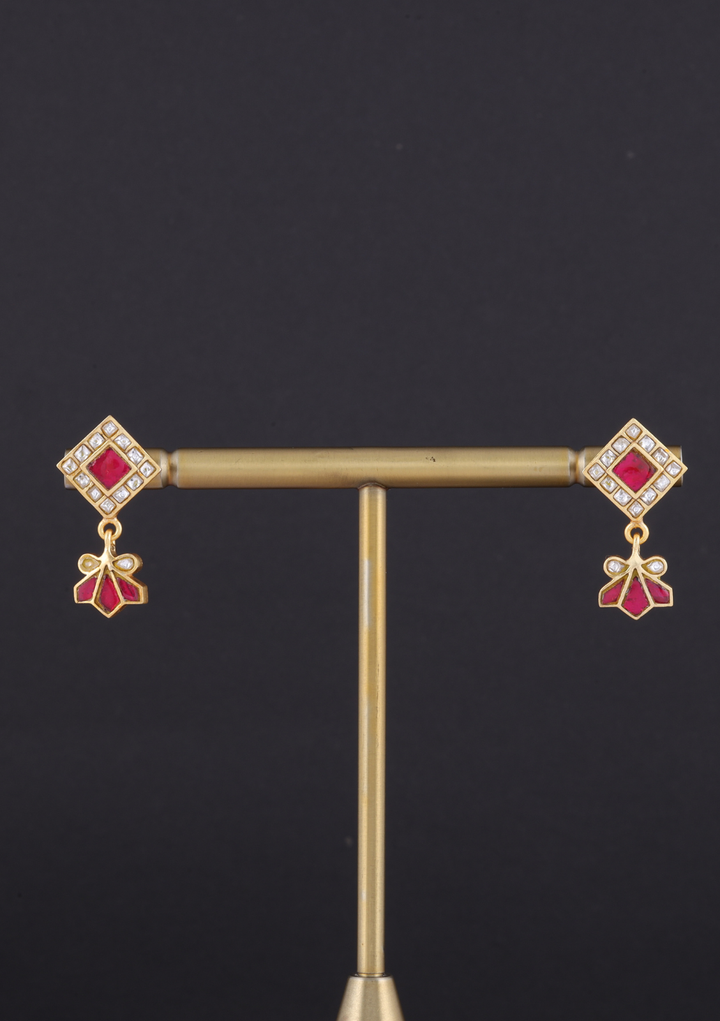 Somai Jadau Kundan Minimal earrings