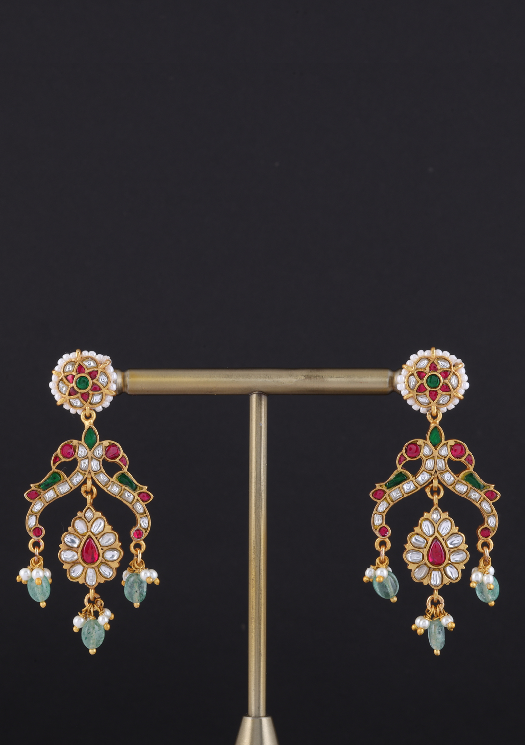 Gulab Jadau Kundan Designer Earrings