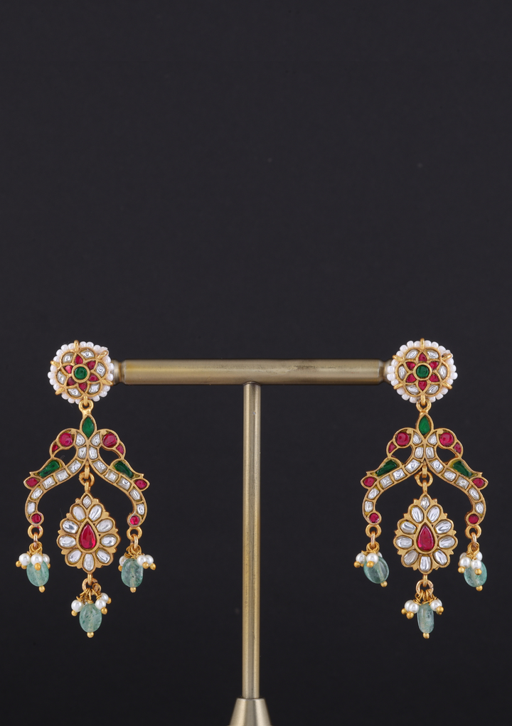Gulab Jadau Kundan Designer Earrings