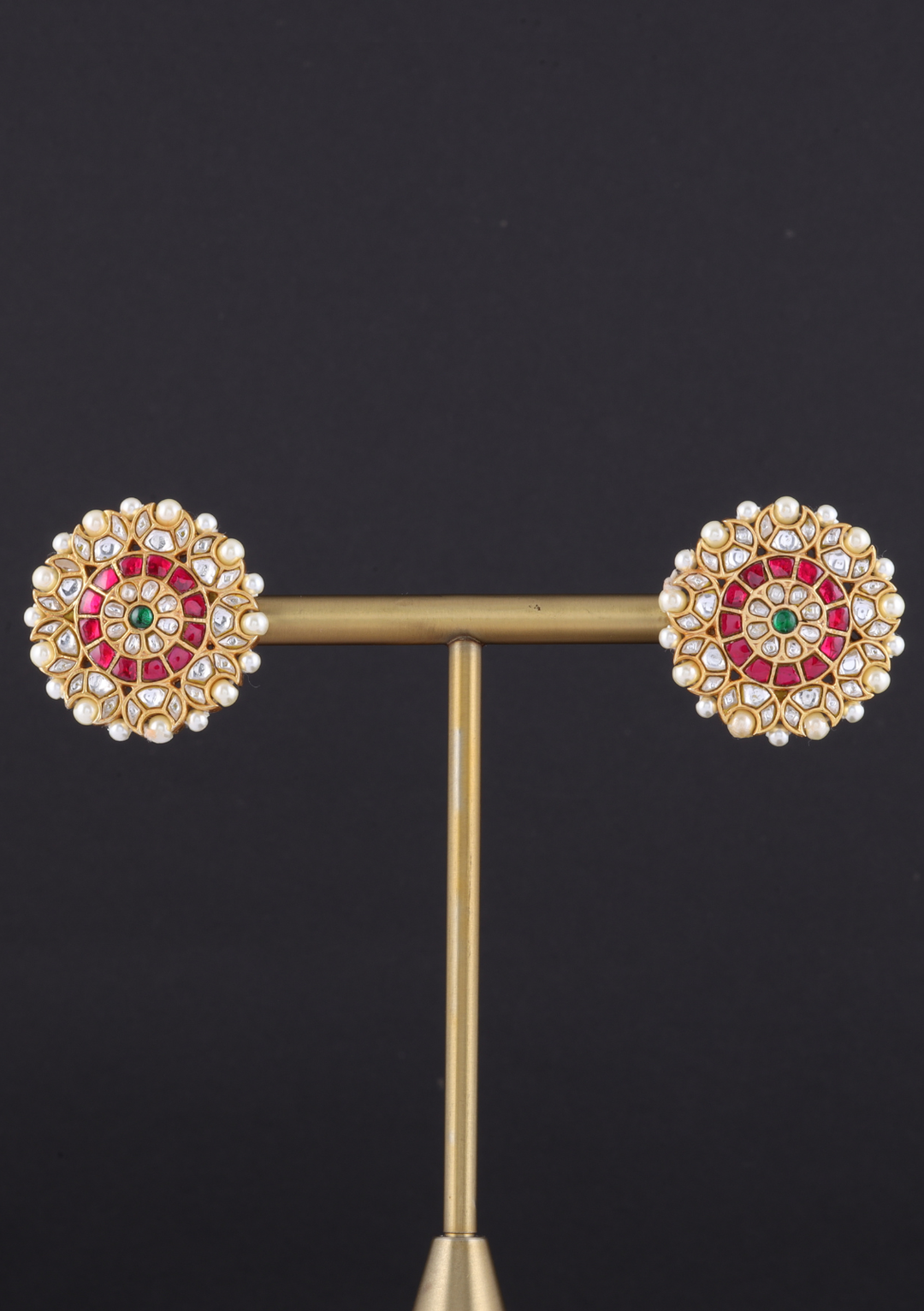 Sikora Jadau Kundan Stud Earrings