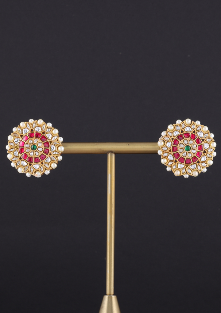 Sikora Jadau Kundan Stud Earrings