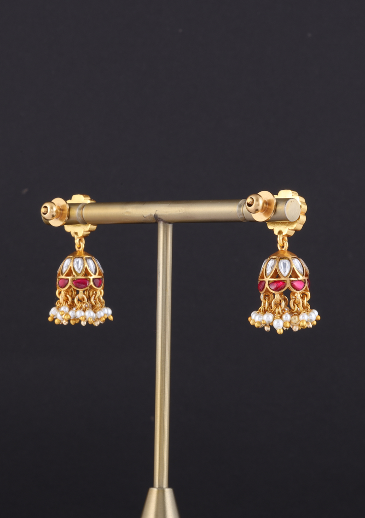 Pankhi Jadau Kundan Jhumka Earrings