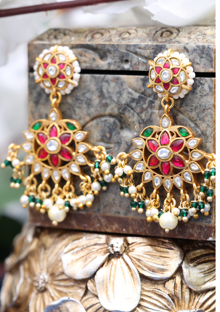 Krupa Jadau Kundan earrings