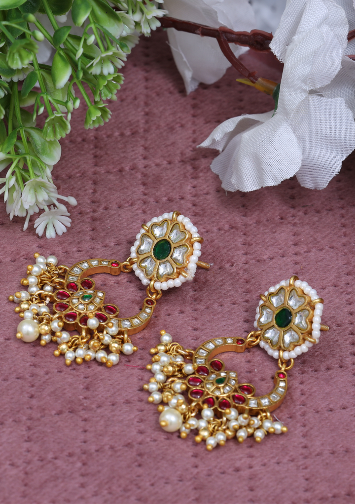 Ahsaas Jadau Kundan Chaandbali Earrings
