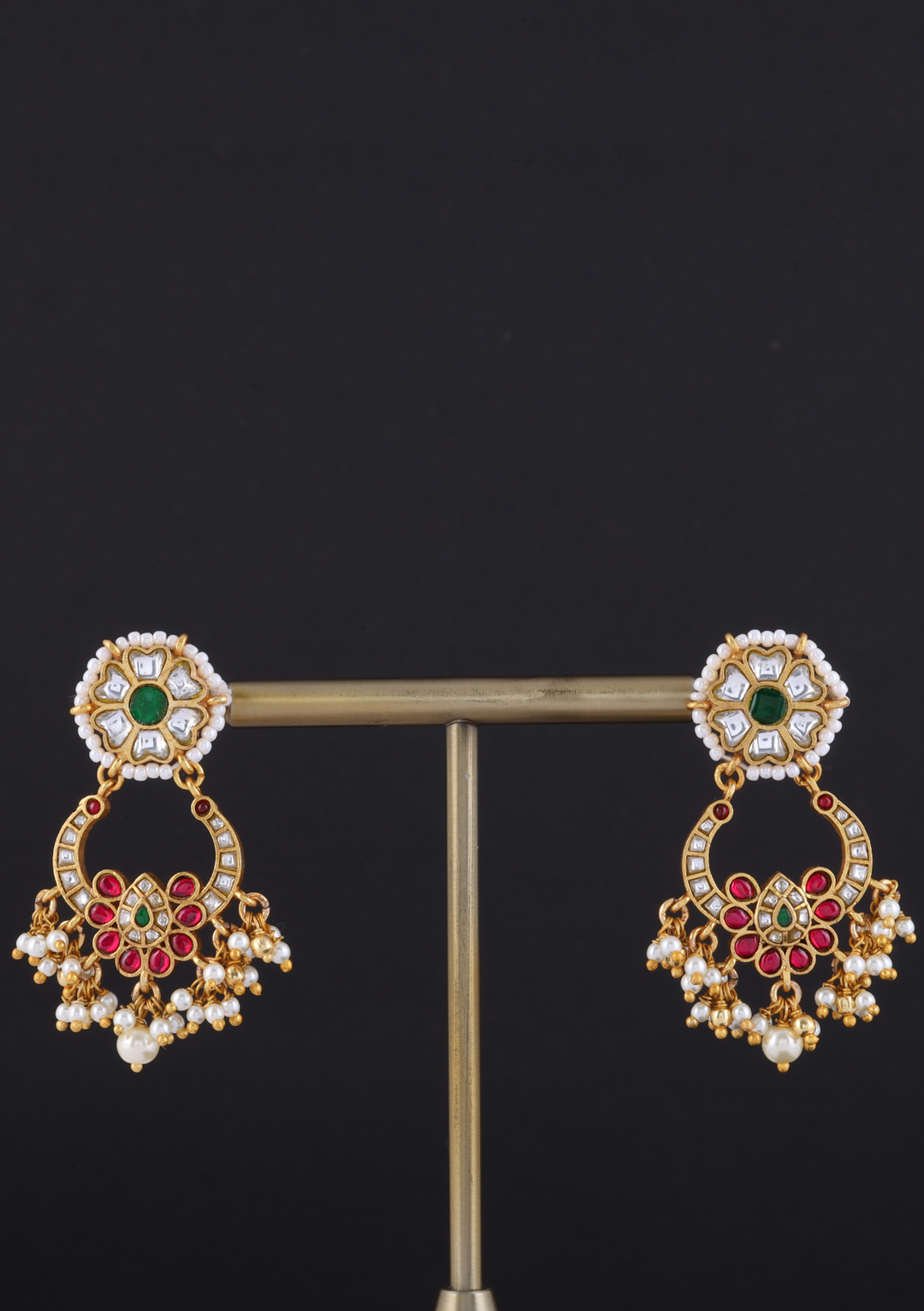 Ahsaas Jadau Kundan Chaandbali Earrings
