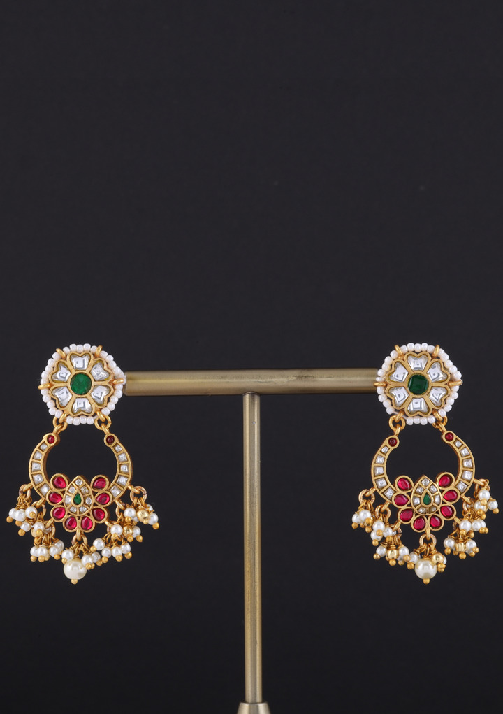 Ahsaas Jadau Kundan Chaandbali Earrings