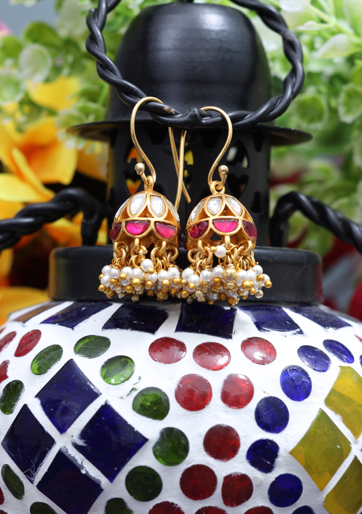 Pragati Jadau Kundan Jhumki Earrings