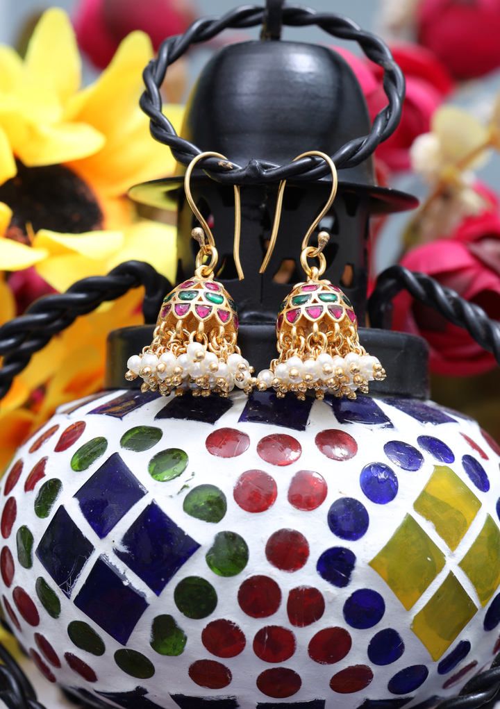 Elna Jadau Kundan Jhumki Earrings