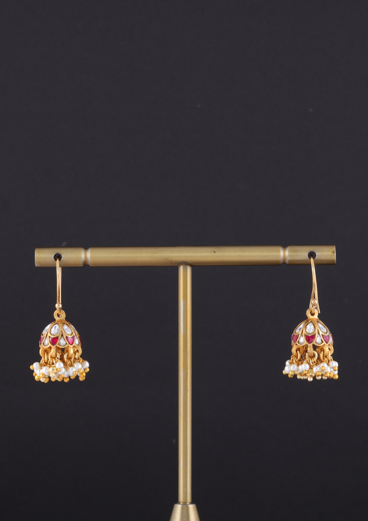 Gauravi Jadau Kundan Jhumki Earrings