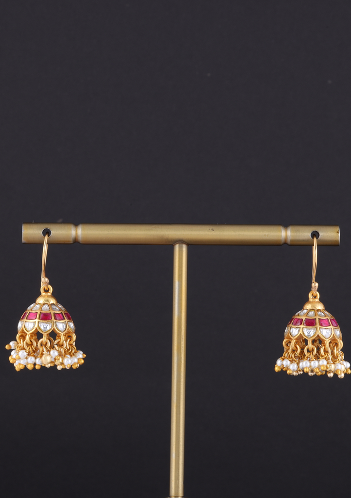 Rukmini Jadau Kundan Jhumki Earrings