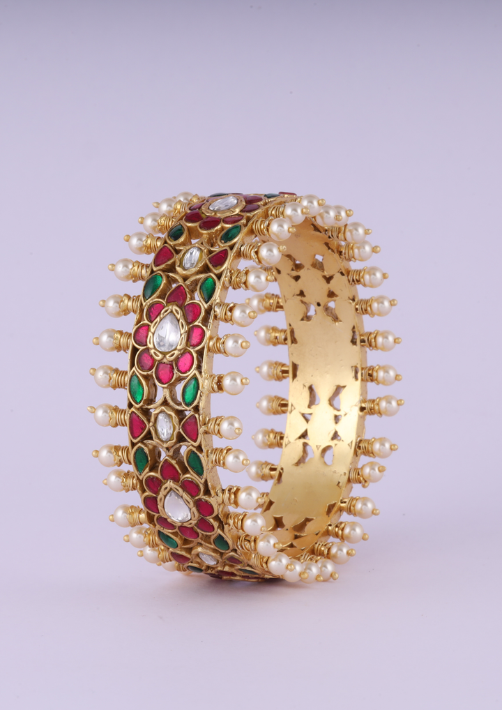 Kanakprabha Exquisite Jadau Kundan Single Bangle