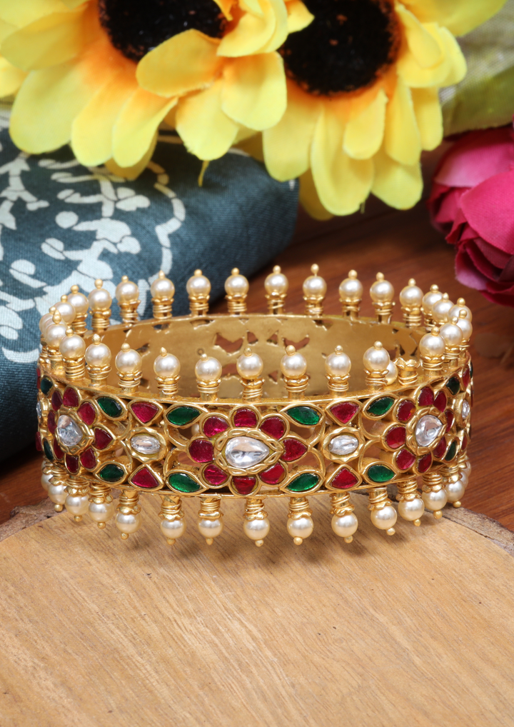 Kanakprabha Exquisite Jadau Kundan Single Bangle