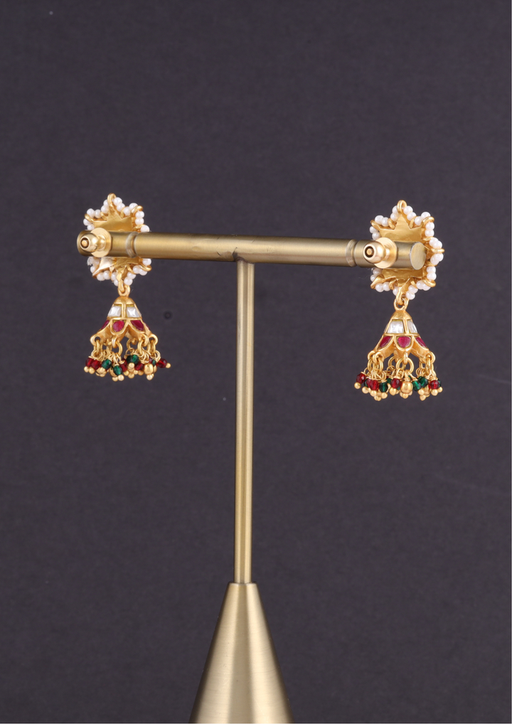 Varnika Handcrafted Jadau Kundan Earrings