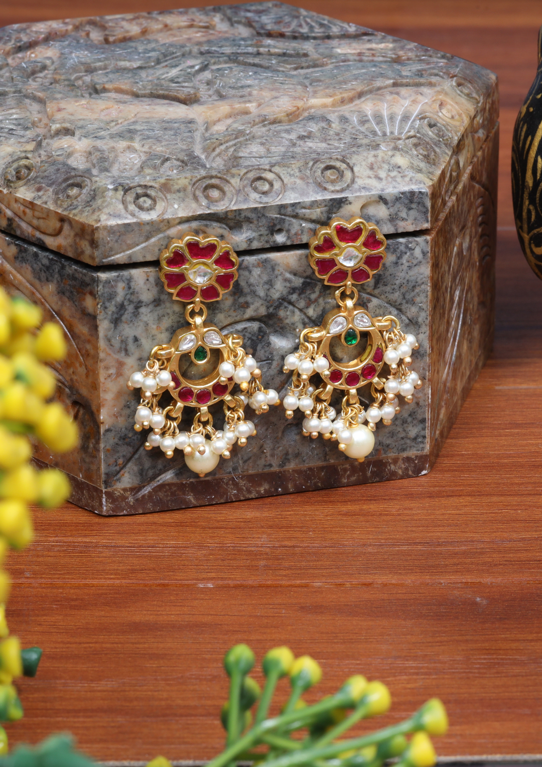 Oorja Elegant Jadau Kundan Earrings