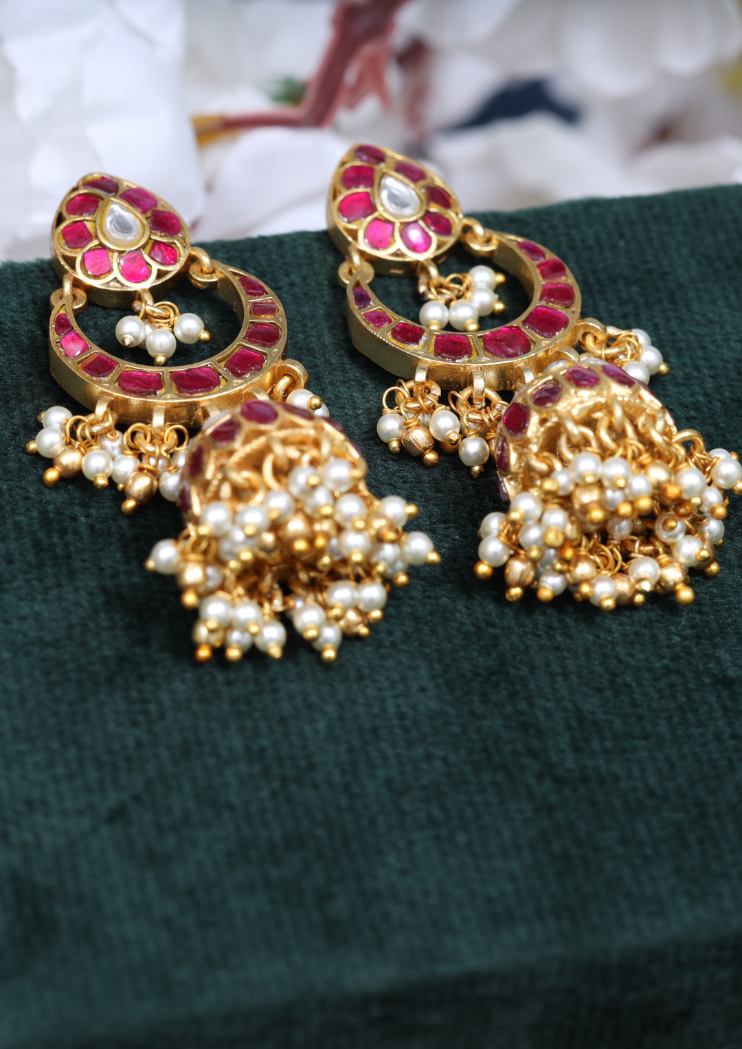 Maithili Handcrafted Jadau Kundan Earrings