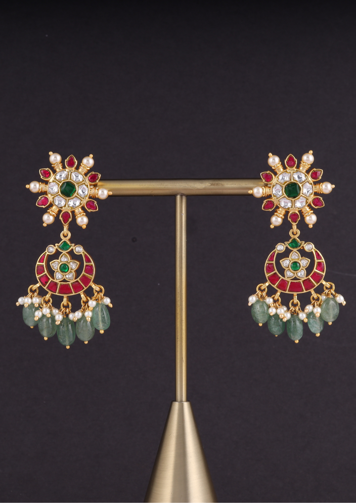 Sharvani Elegant Jadau Kundan Earrings