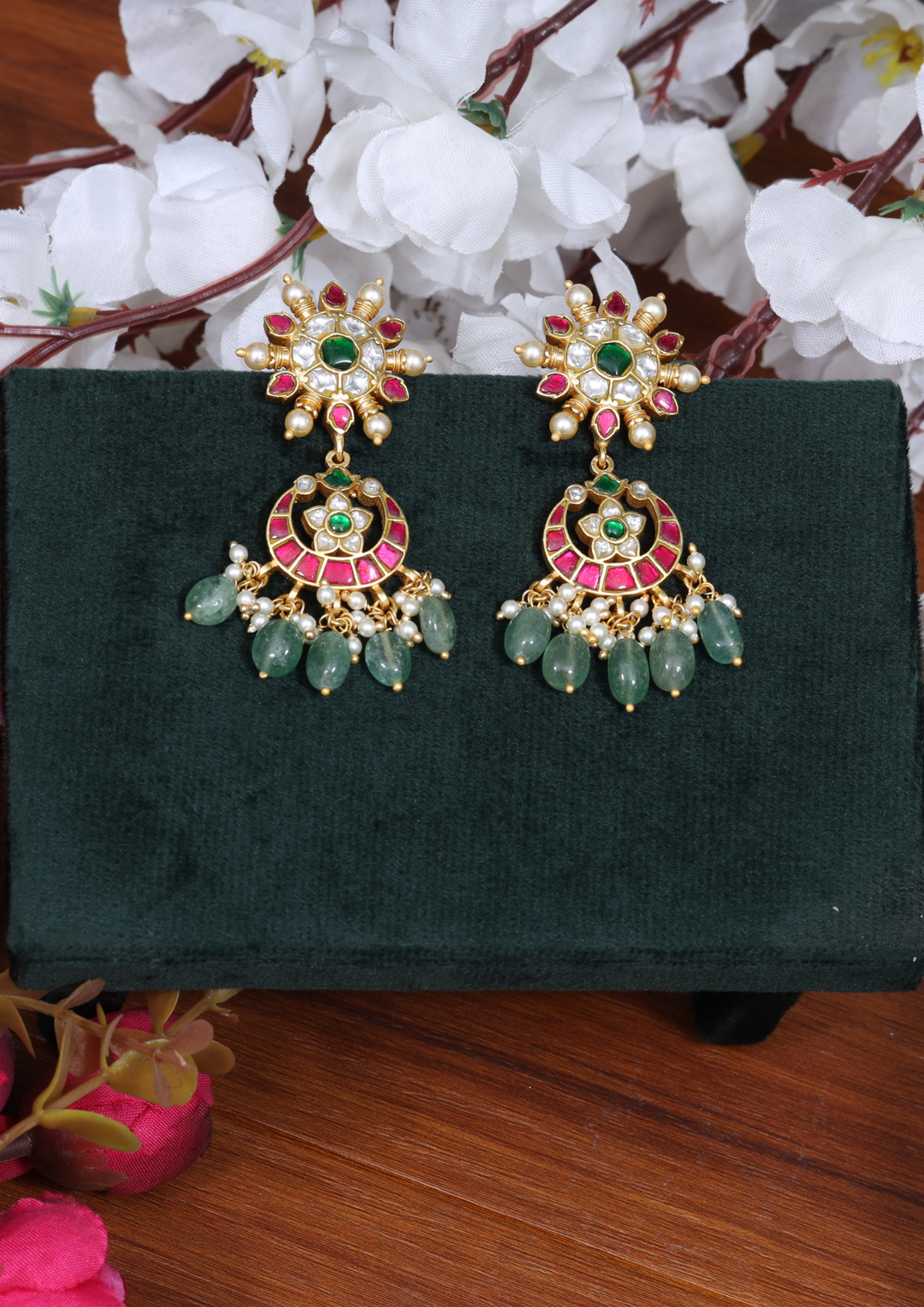 Sharvani Elegant Jadau Kundan Earrings