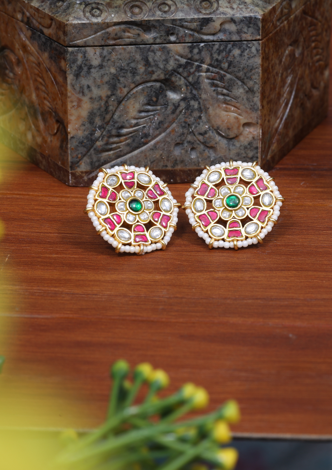 Yashomati Jadau Kundan Earrings
