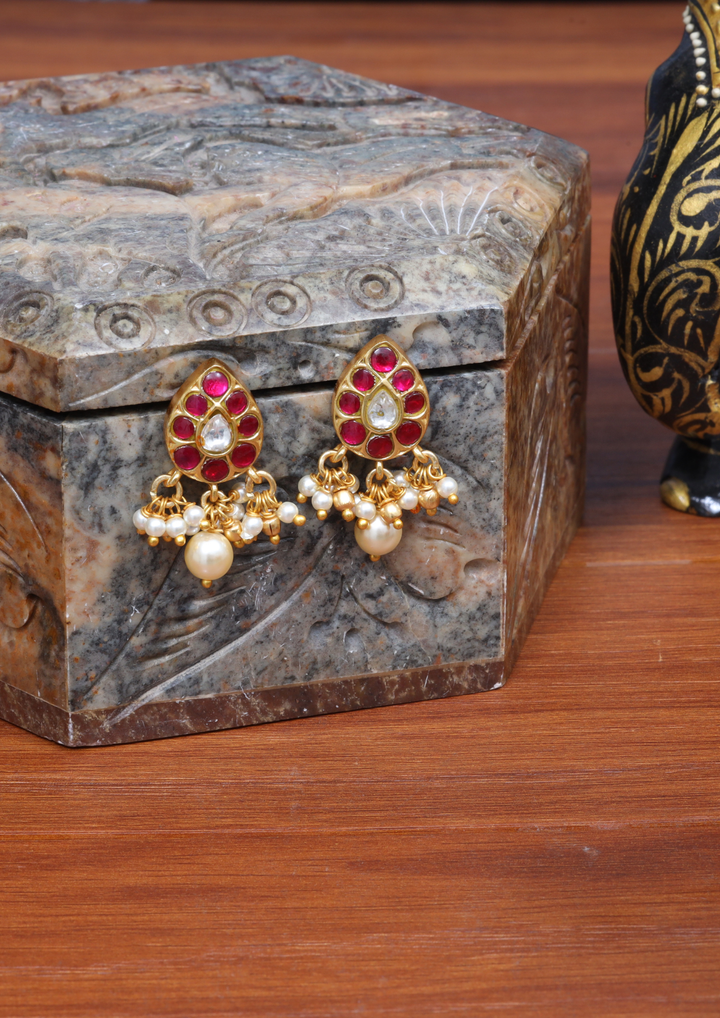 Indulekha Handcrafted Jadau Kundan Earrings