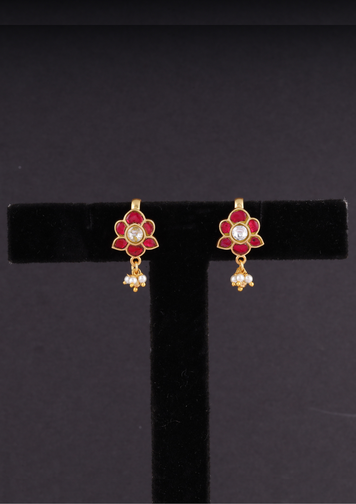 Yuktika Handcrafted Jadau Kundan Bugadi Earrings