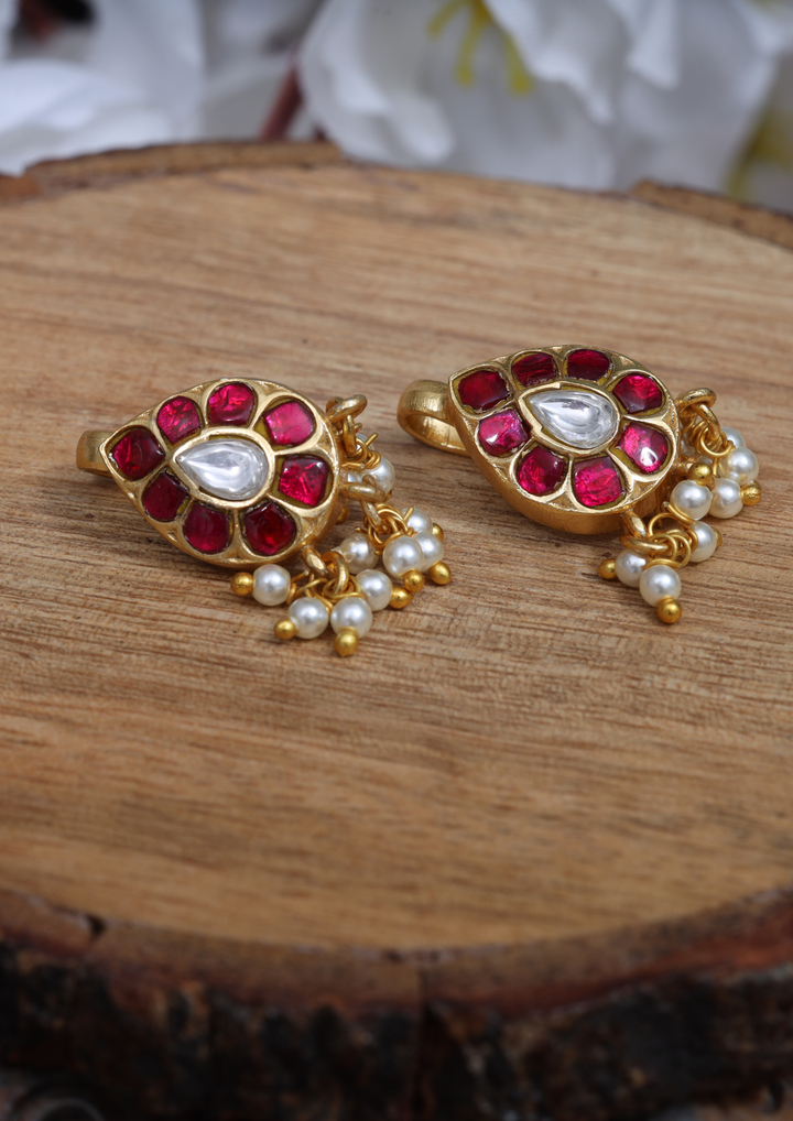 Charulekha Elegant Jadau Kundan Bugadi Earrings