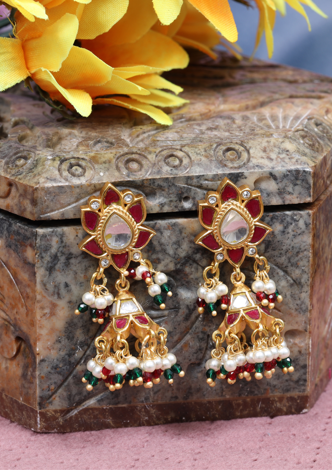 Kali Elegant Jadau Kundan Earrings