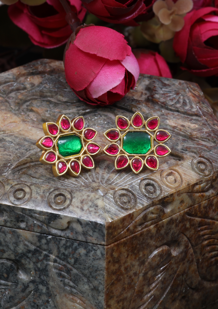 Nadiya Handcrafted Jadau Kundan Earrings