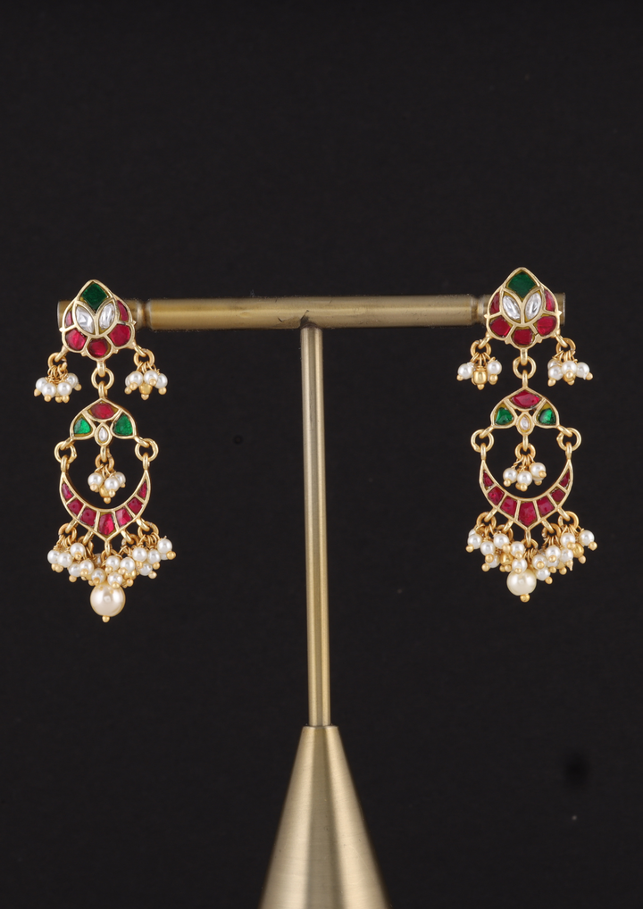 Unsa Handcrafted Jadau Kundan Earrings