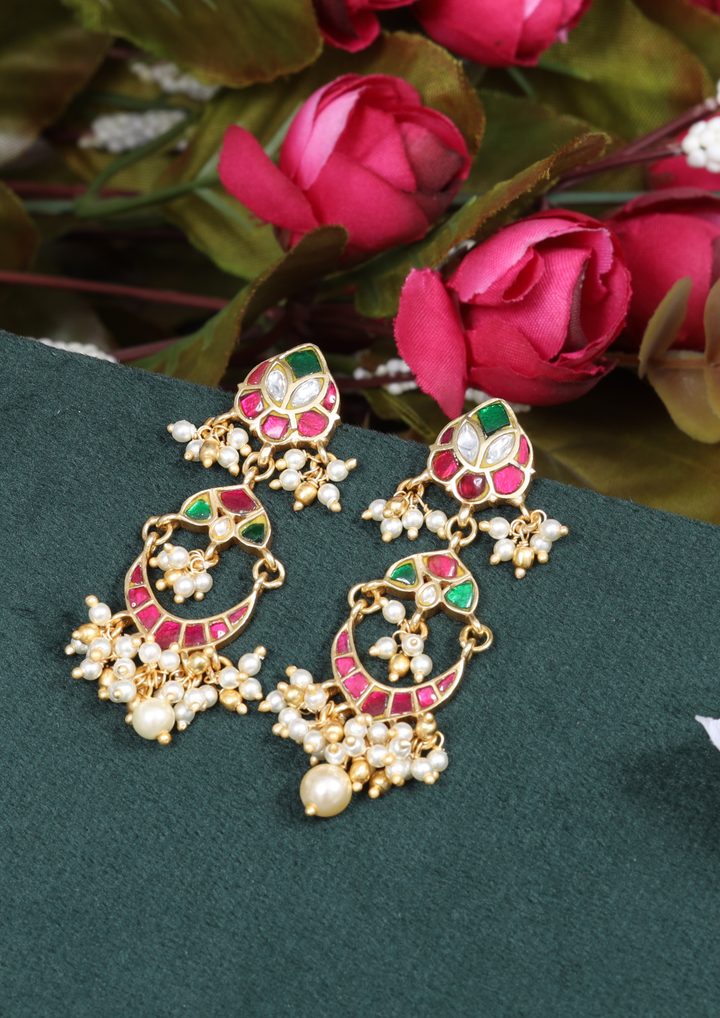 Unsa Handcrafted Jadau Kundan Earrings