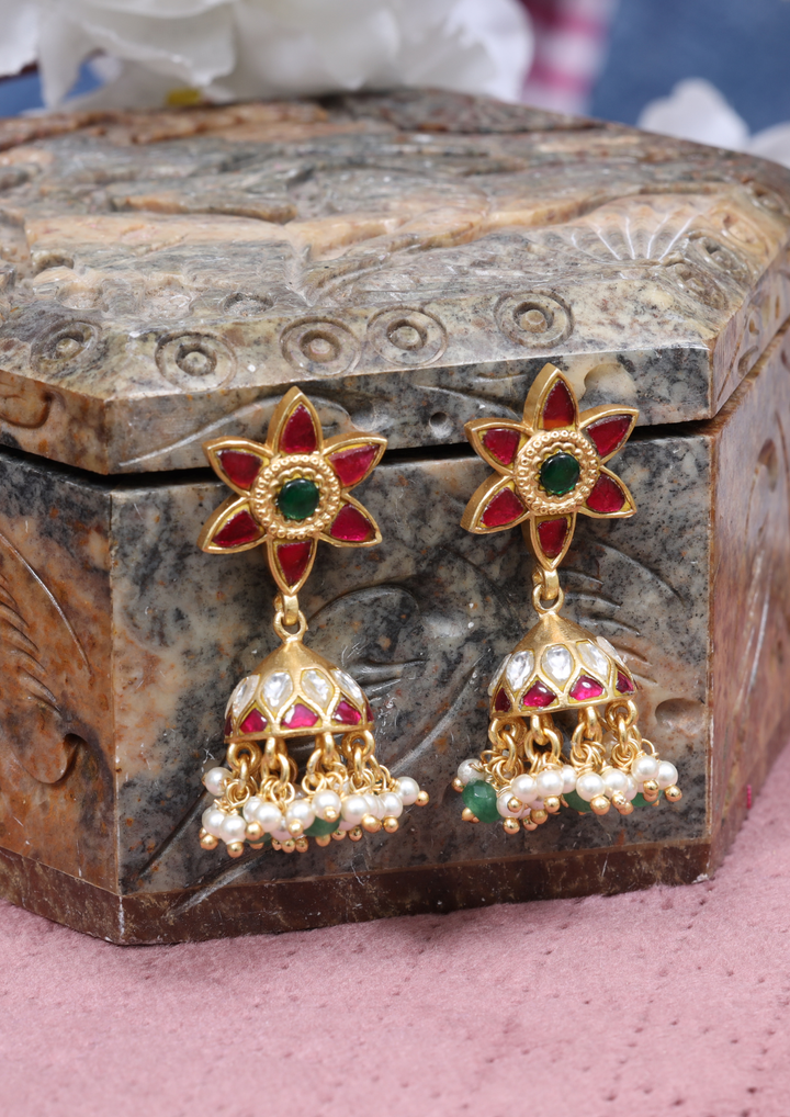 Subansiri Handcrafted Jadau Kundan Earrings