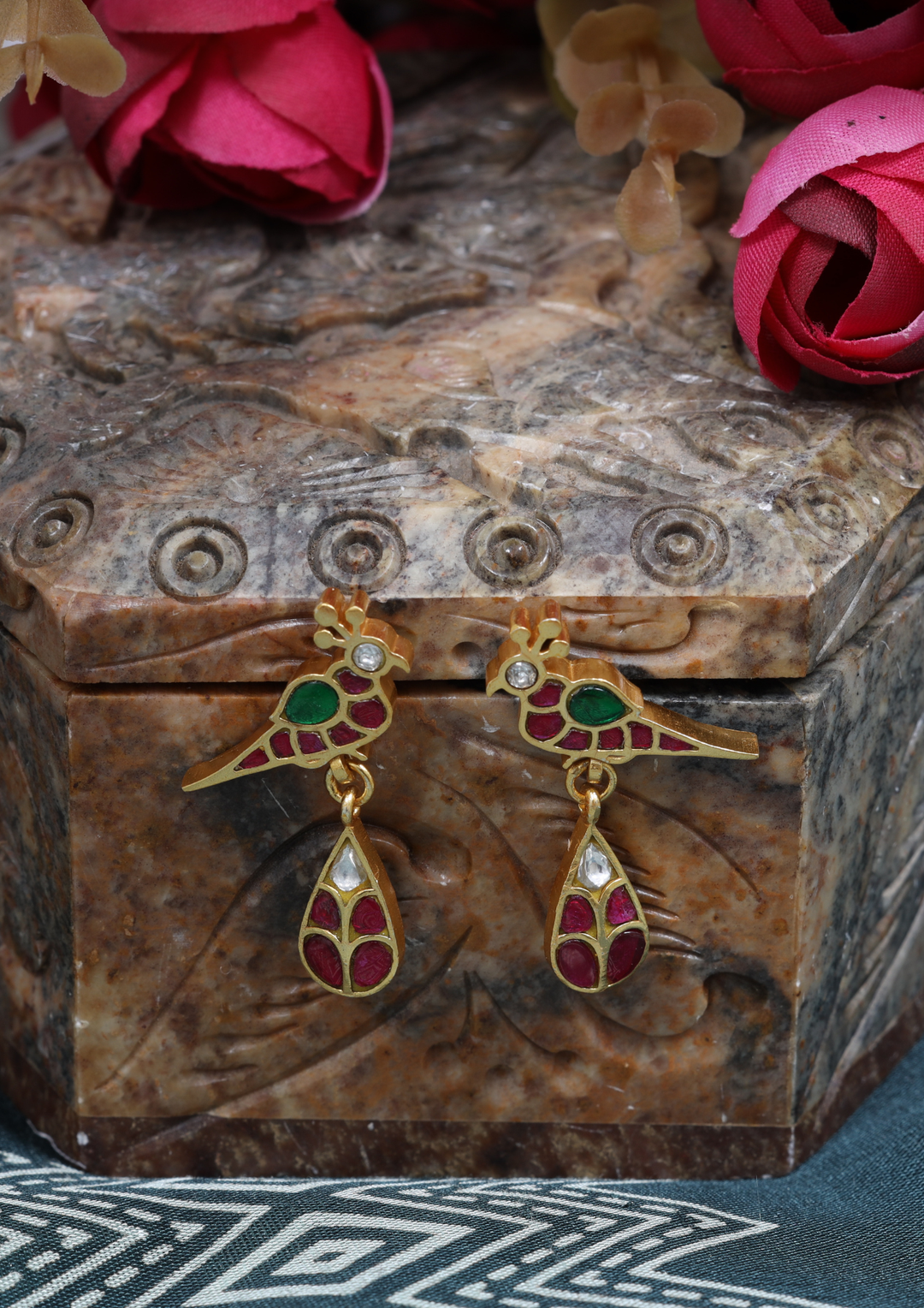 Koyna Handcrafted Jadau Kundan Earrings