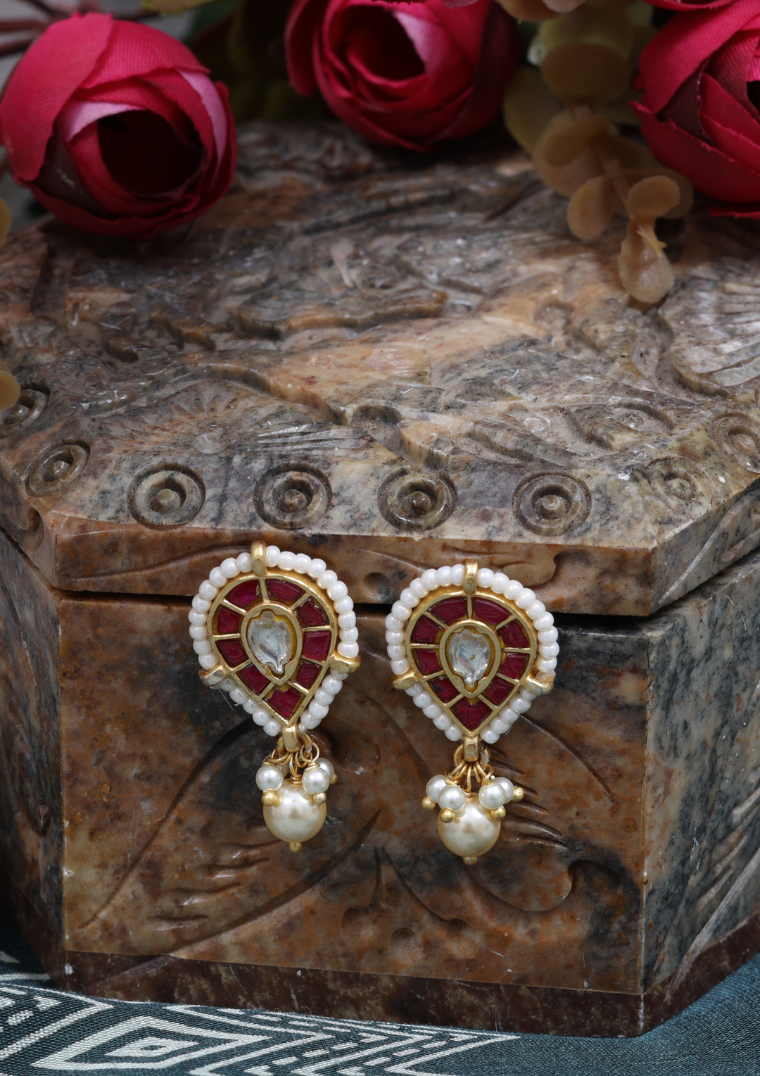 Simsha Jadau Kundan Earrings
