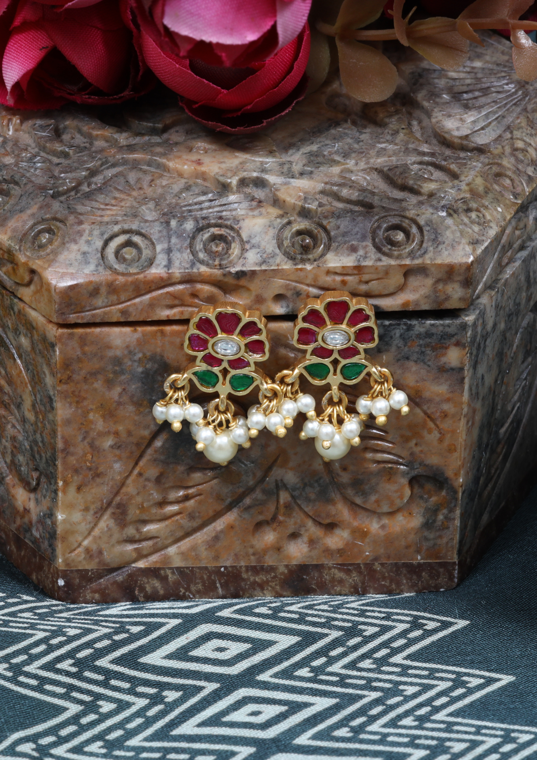 Dhansiri Jadau Kundan Earrings