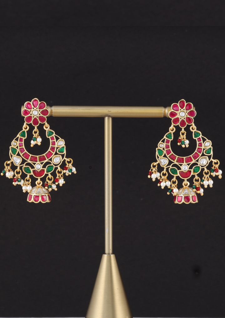 Burhi Handcrafted Jadau Kundan Earrings