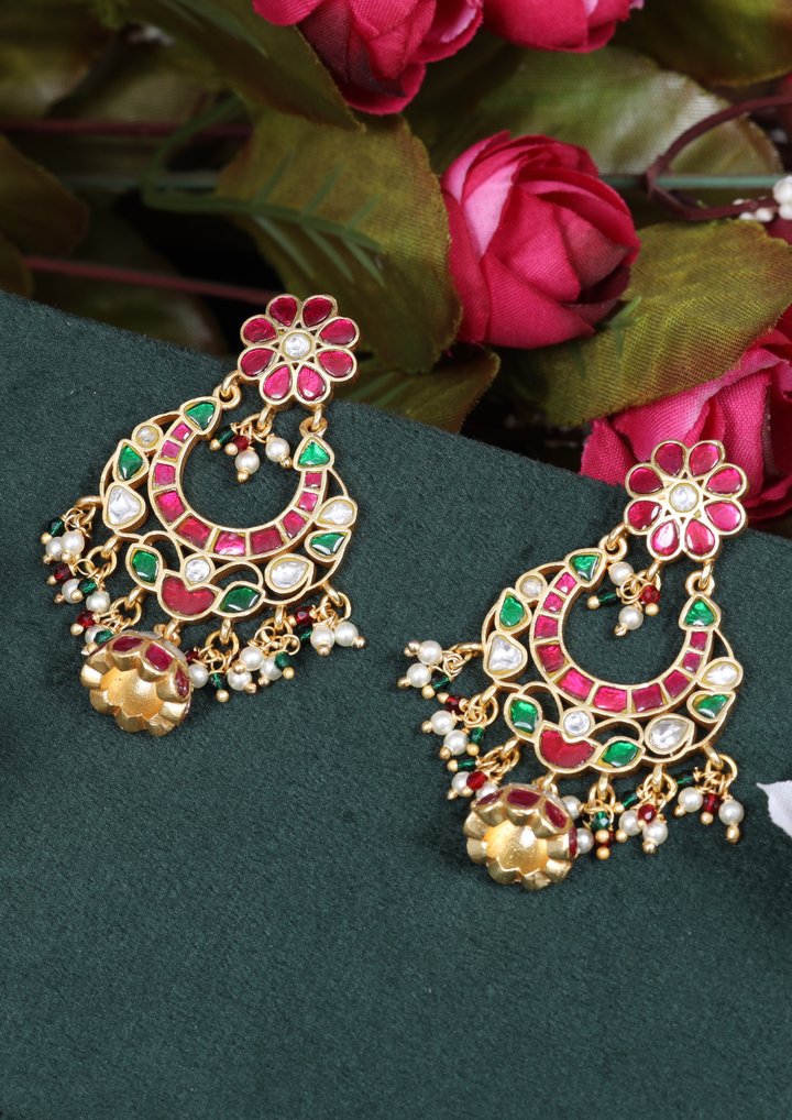 Burhi Handcrafted Jadau Kundan Earrings