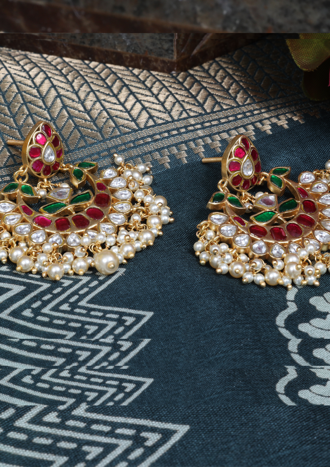 Rimsha Handcrafted Jadau Kundan Earrings