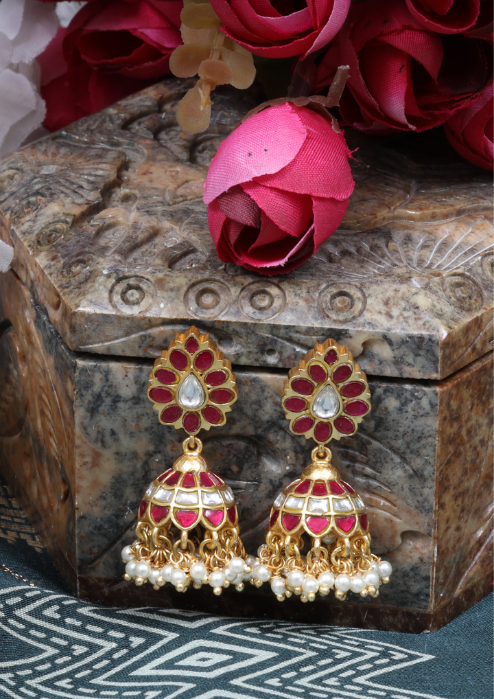 Sehr Regal Jadau Kundan Earrings