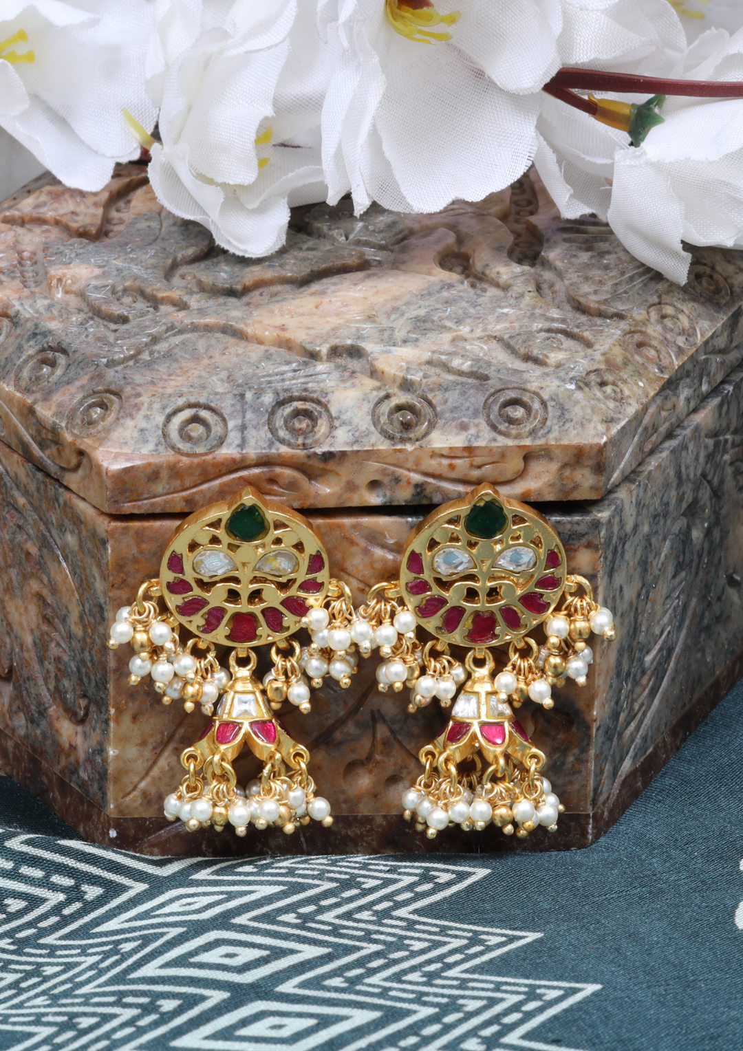 Ghazal Jadau Kundan Earrings