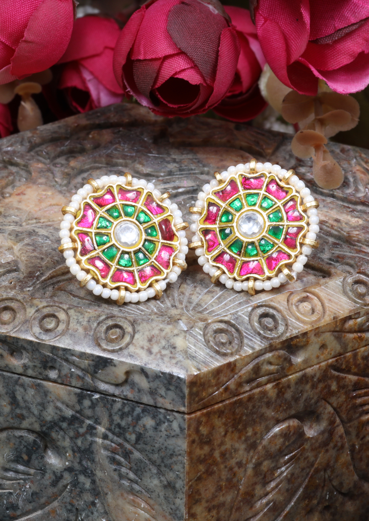 Ayla Handcrafted Jadau Kundan Earrings