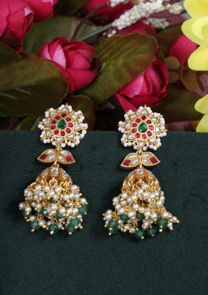 Zarqash Bridal Jadau Kundan Earrings