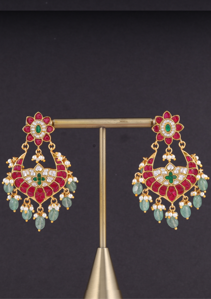 Lasya Handcrafted Jadau Kundan Earrings