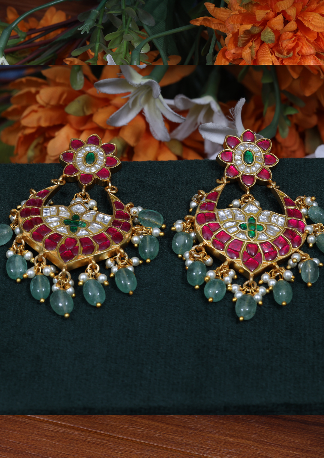 Lasya Handcrafted Jadau Kundan Earrings