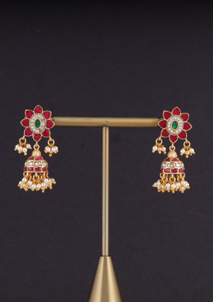 Anantham Handcrafted Jadau Kundan Earrings