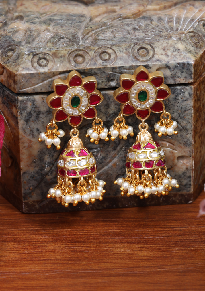 Anantham Handcrafted Jadau Kundan Earrings