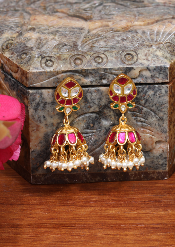 Tharagai Regal Jadau Kundan Earrings