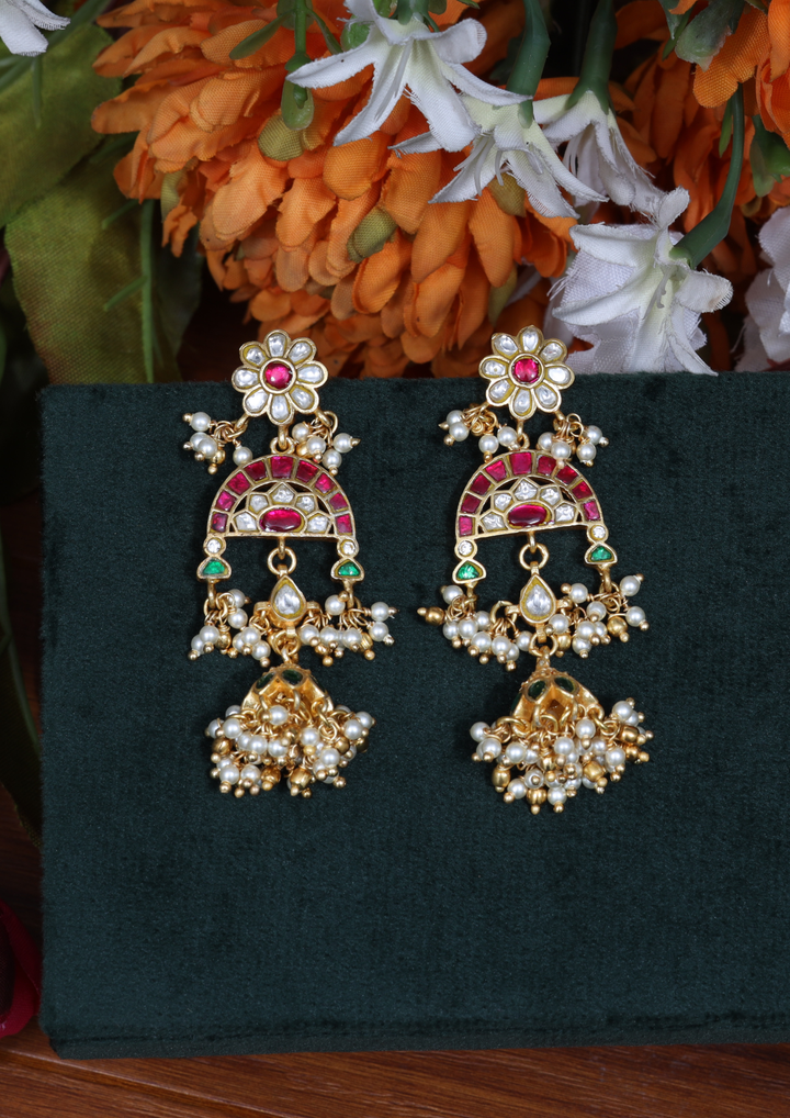 Mayil Handcrafted Jadau Kundan Earrings